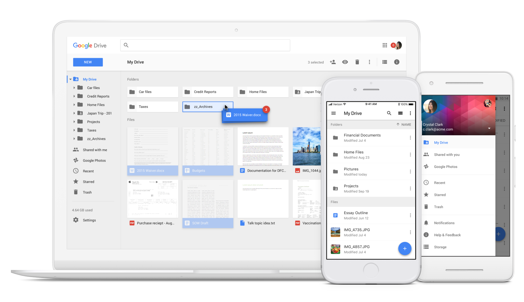 Google Drive Material Design iOS